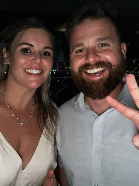 Briar Jessica with Jay Wright at an industry night out